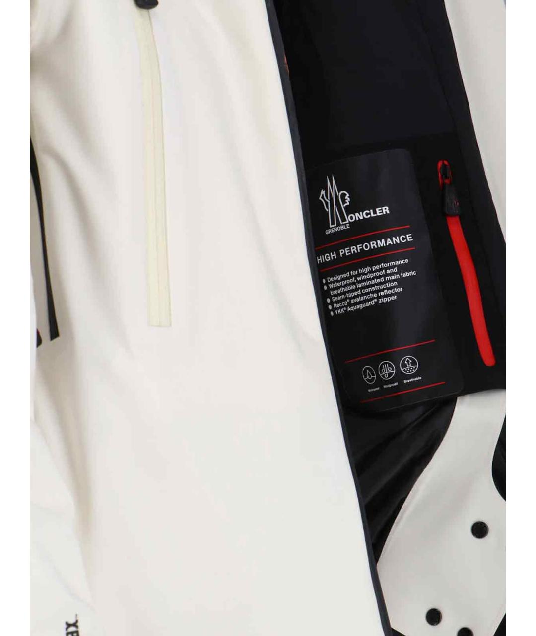 MONCLER GRENOBLE Белая полиэстеровая куртка, фото 5