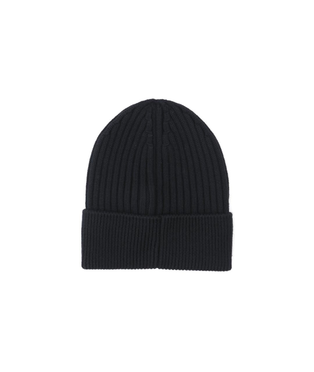 MONCLER GRENOBLE Черная шерстяная шапка, фото 2