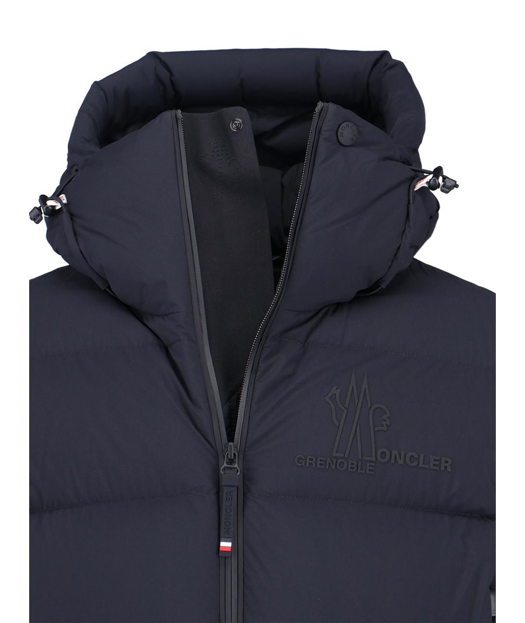 MONCLER GRENOBLE Черный полиэстеровый пуховик, фото 6