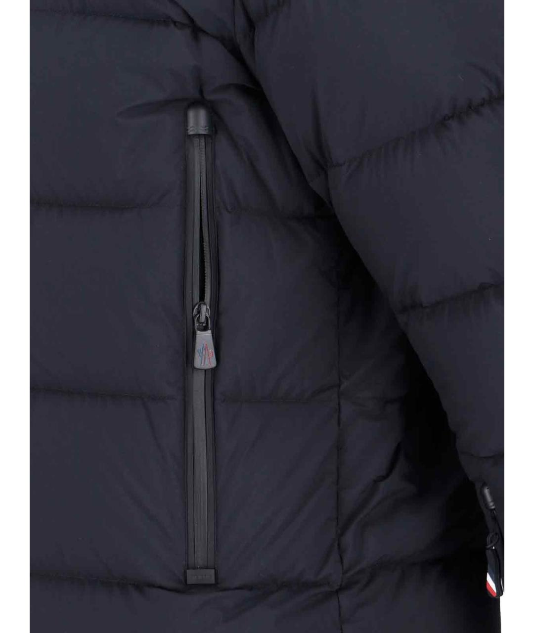 MONCLER GRENOBLE Черный полиэстеровый пуховик, фото 4