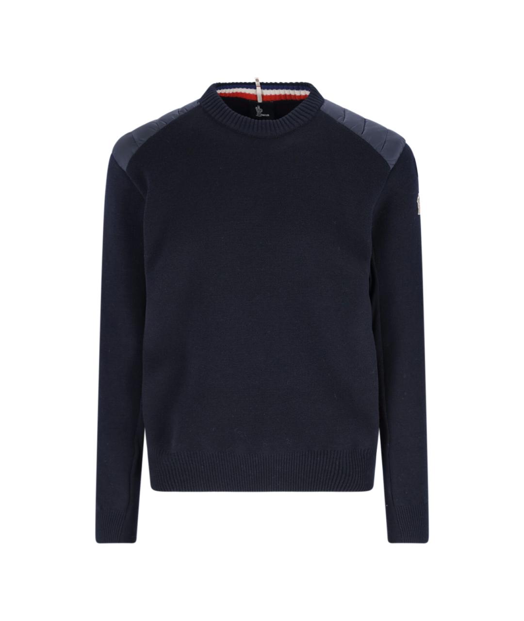 MONCLER GRENOBLE Синий шерстяной джемпер / свитер, фото 1