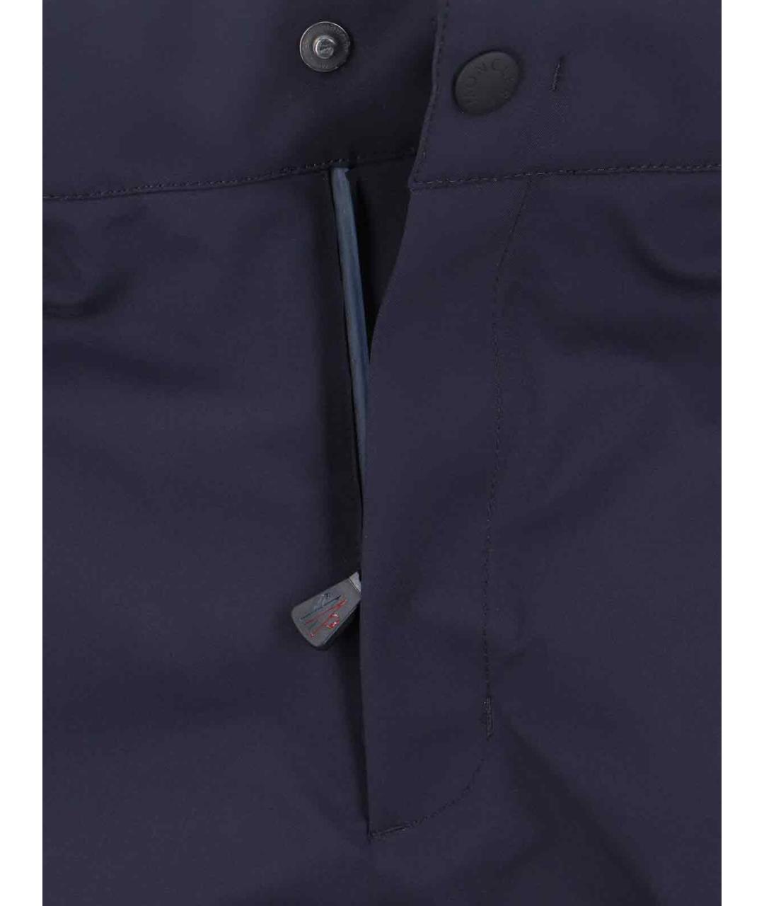 MONCLER GRENOBLE Синие полиэстеровые повседневные брюки, фото 4