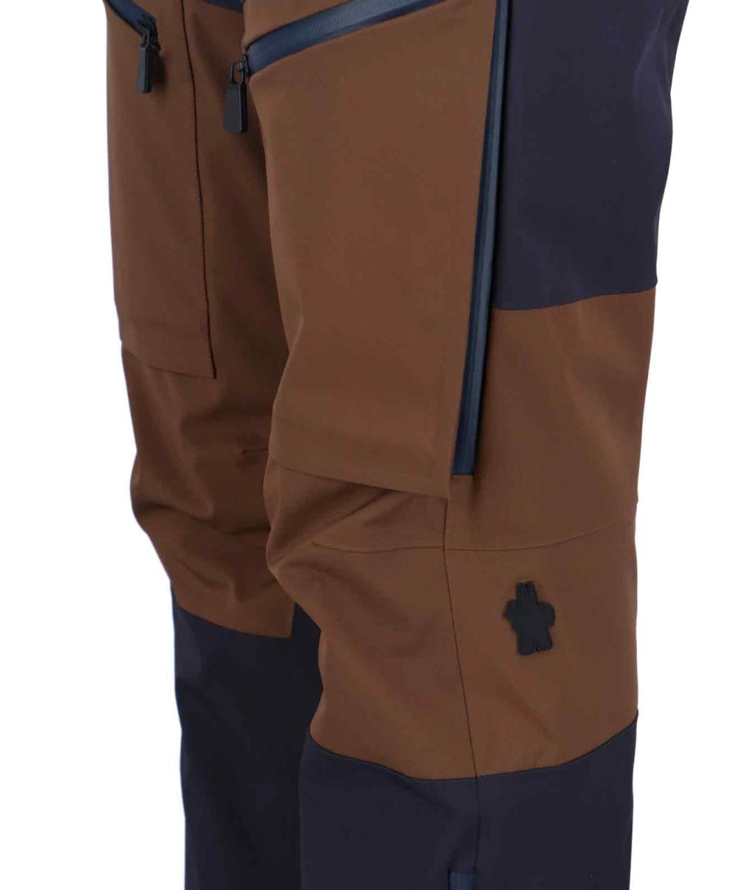 MONCLER GRENOBLE Синие полиэстеровые повседневные брюки, фото 3