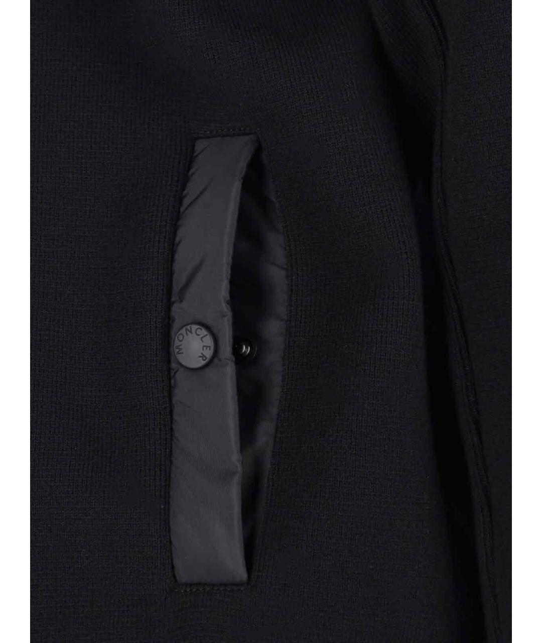 MONCLER GRENOBLE Черная шерстяная куртка, фото 4