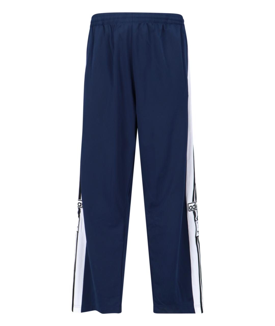 ADIDAS Синие полиэстеровые повседневные брюки, фото 1