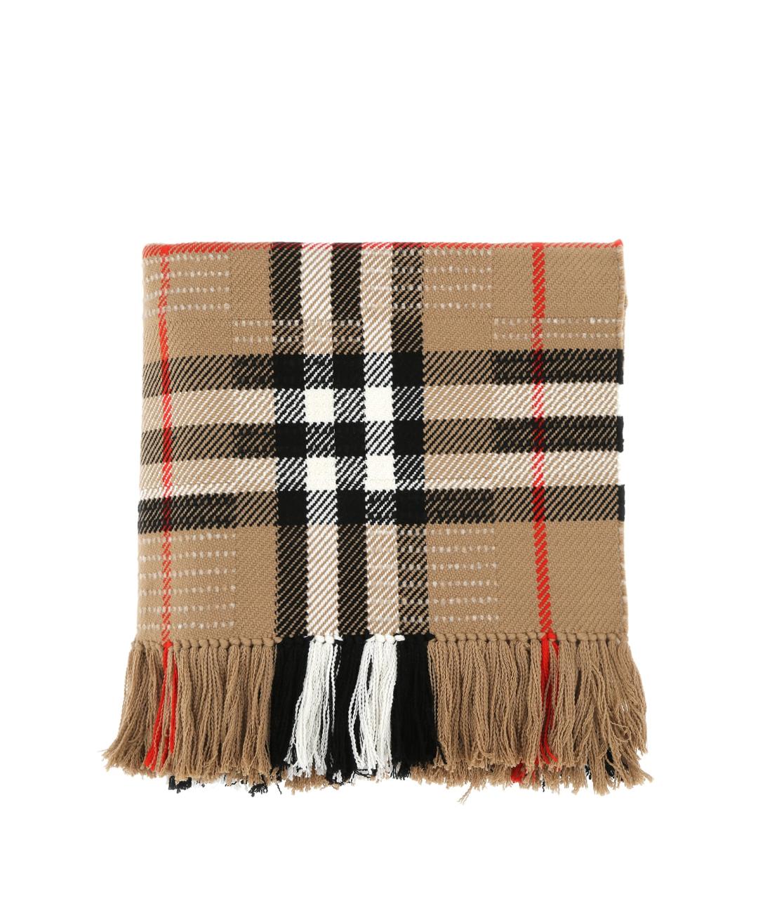 BURBERRY Бежевый шерстяной шарф, фото 1