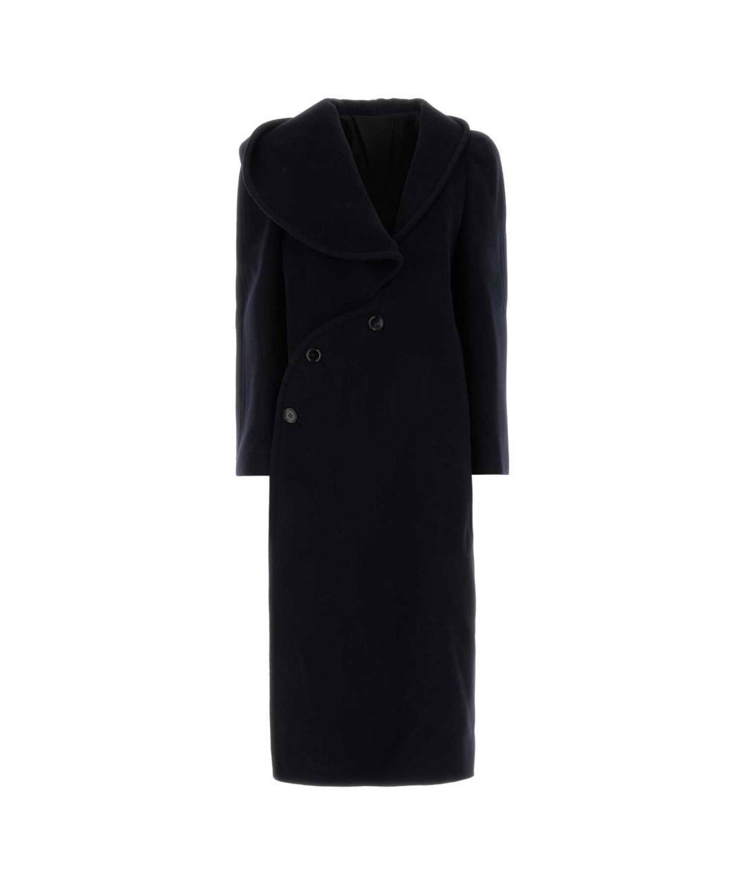 ALAIA Темно-синее шерстяное пальто, фото 1