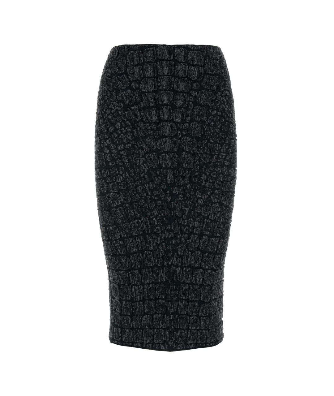 ALAIA Антрацитовая хлопковая юбка миди, фото 1