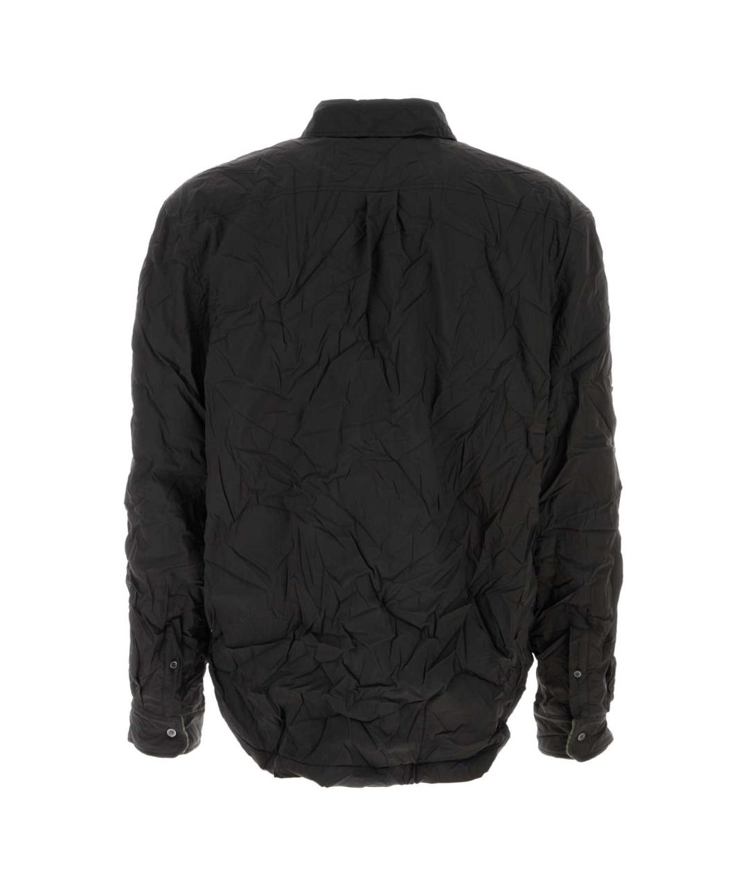 LOEWE Черная хлопко-полиэстеровая кэжуал рубашка, фото 2