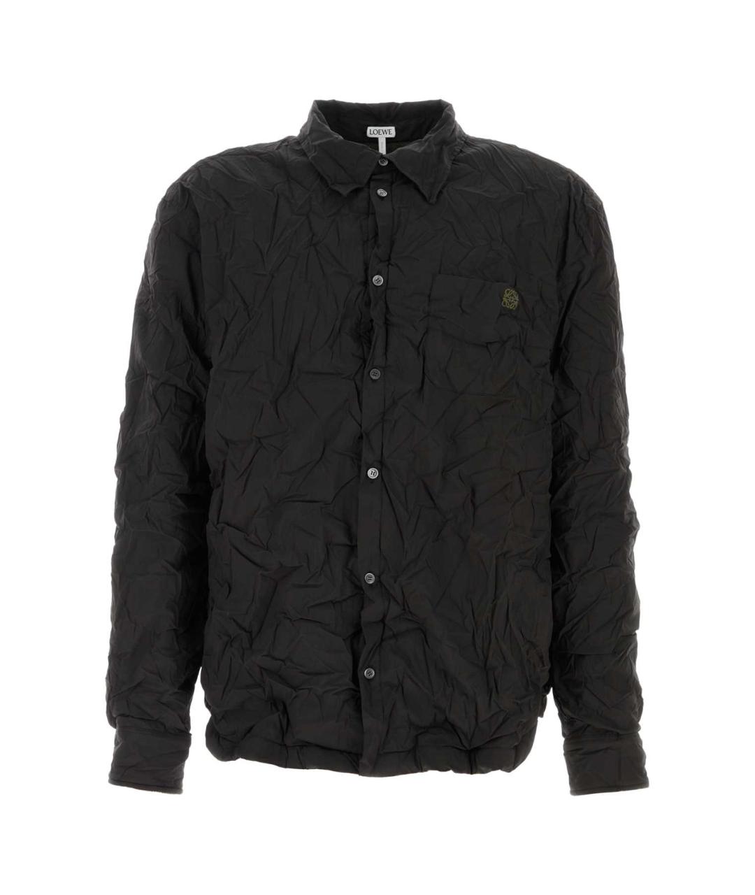 LOEWE Черная хлопко-полиэстеровая кэжуал рубашка, фото 1