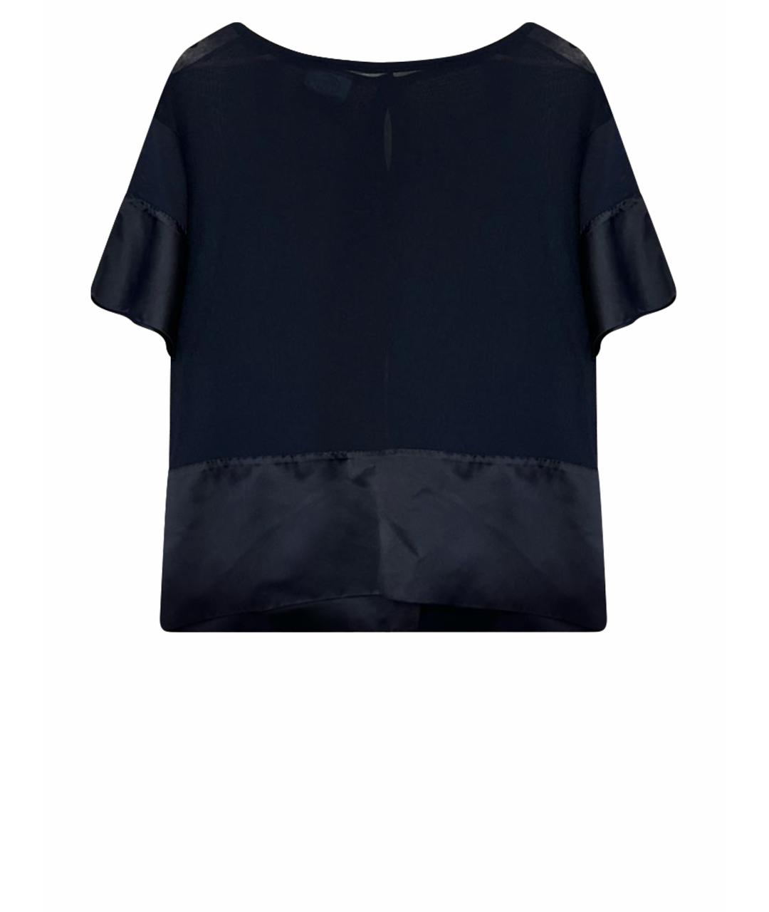 PRADA Черная шелковая блузы, фото 1