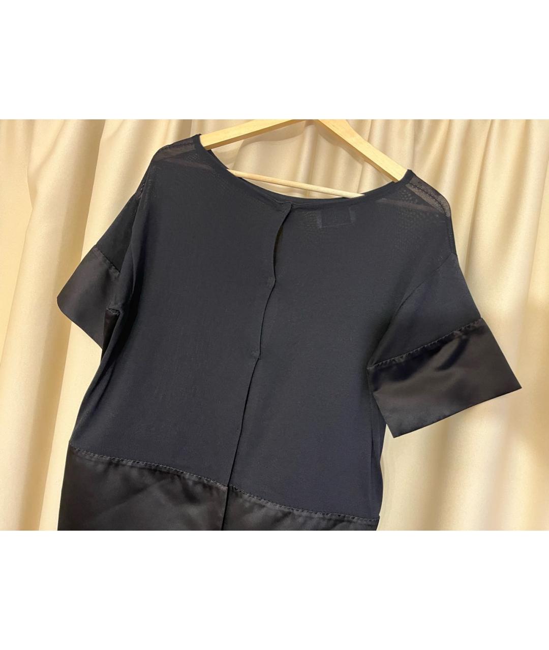 PRADA Черная шелковая блузы, фото 4
