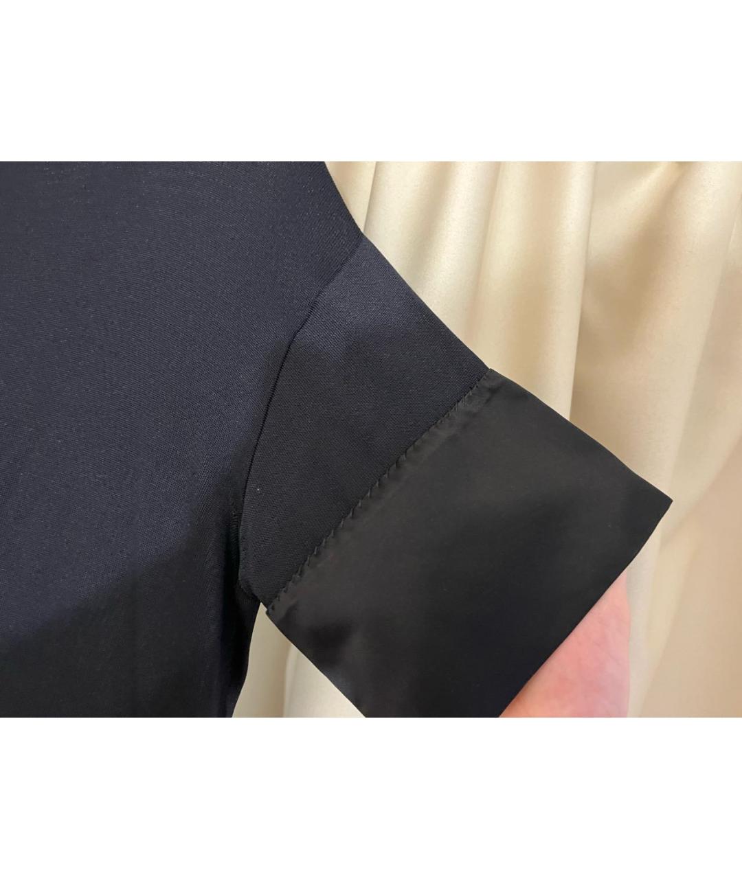 PRADA Черная шелковая блузы, фото 5