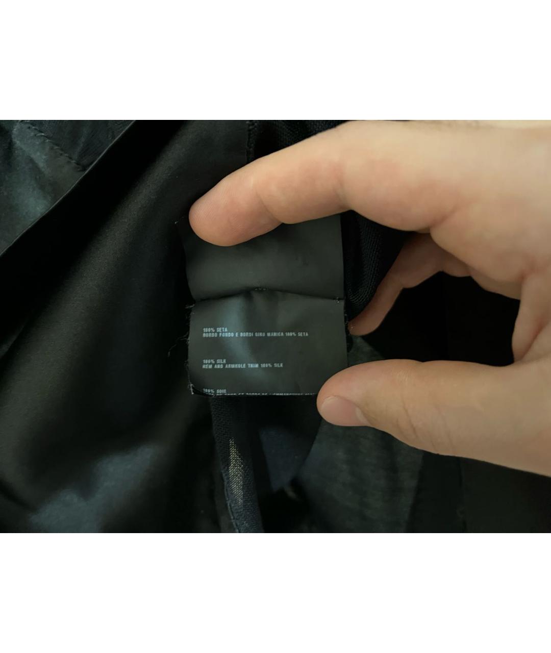 PRADA Черная шелковая блузы, фото 8