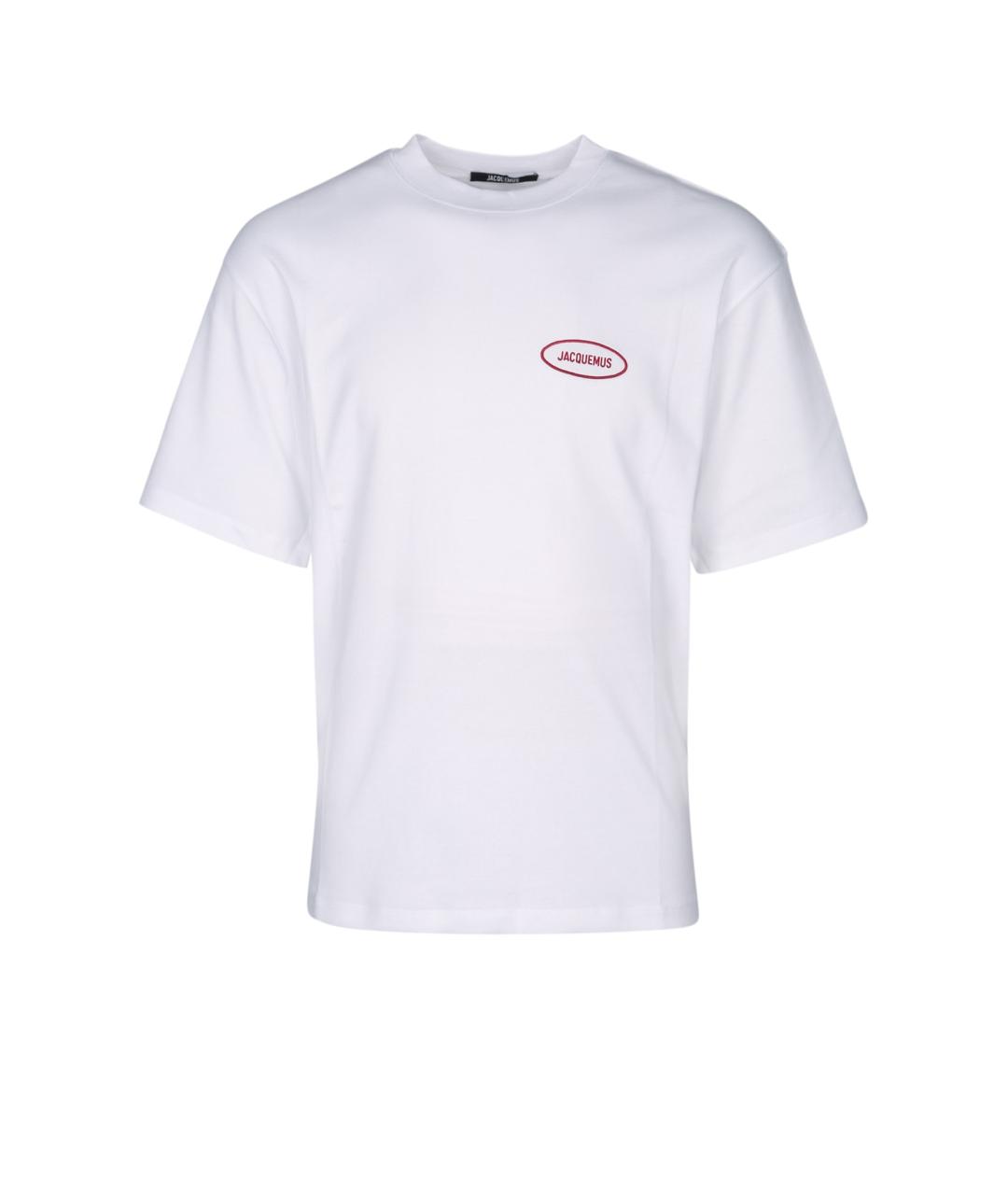JACQUEMUS Белая хлопковая футболка, фото 1