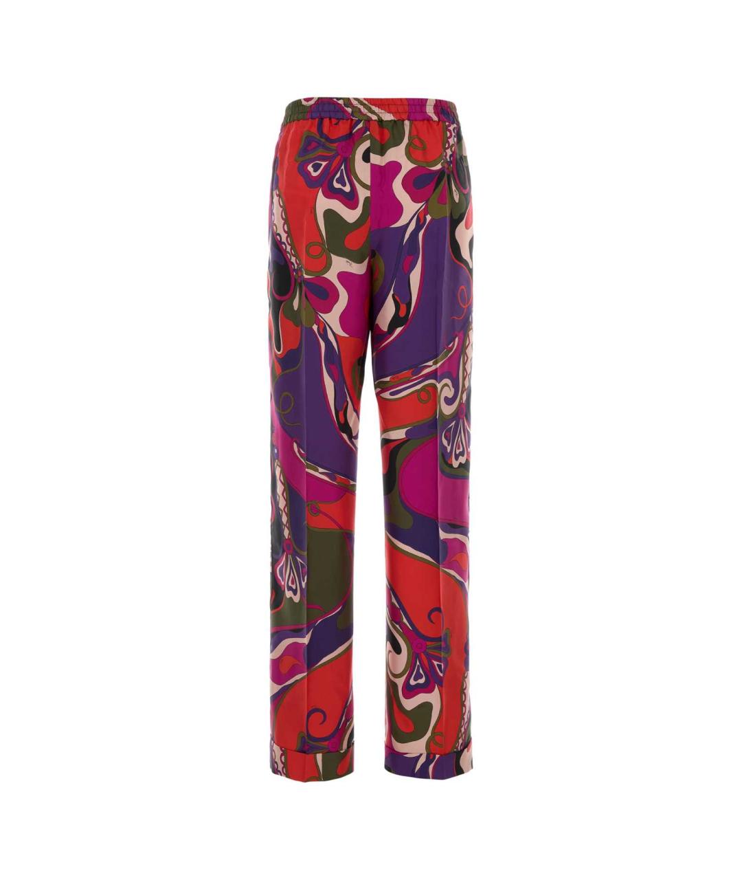 EMILIO PUCCI Мульти шелковые прямые брюки, фото 2