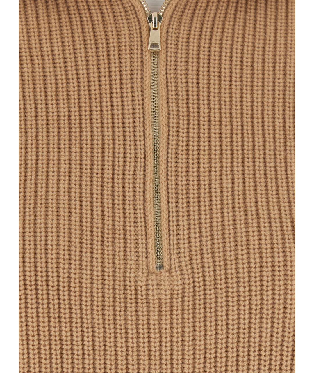 MAX MARA Бежевый шерстяной джемпер / свитер, фото 3