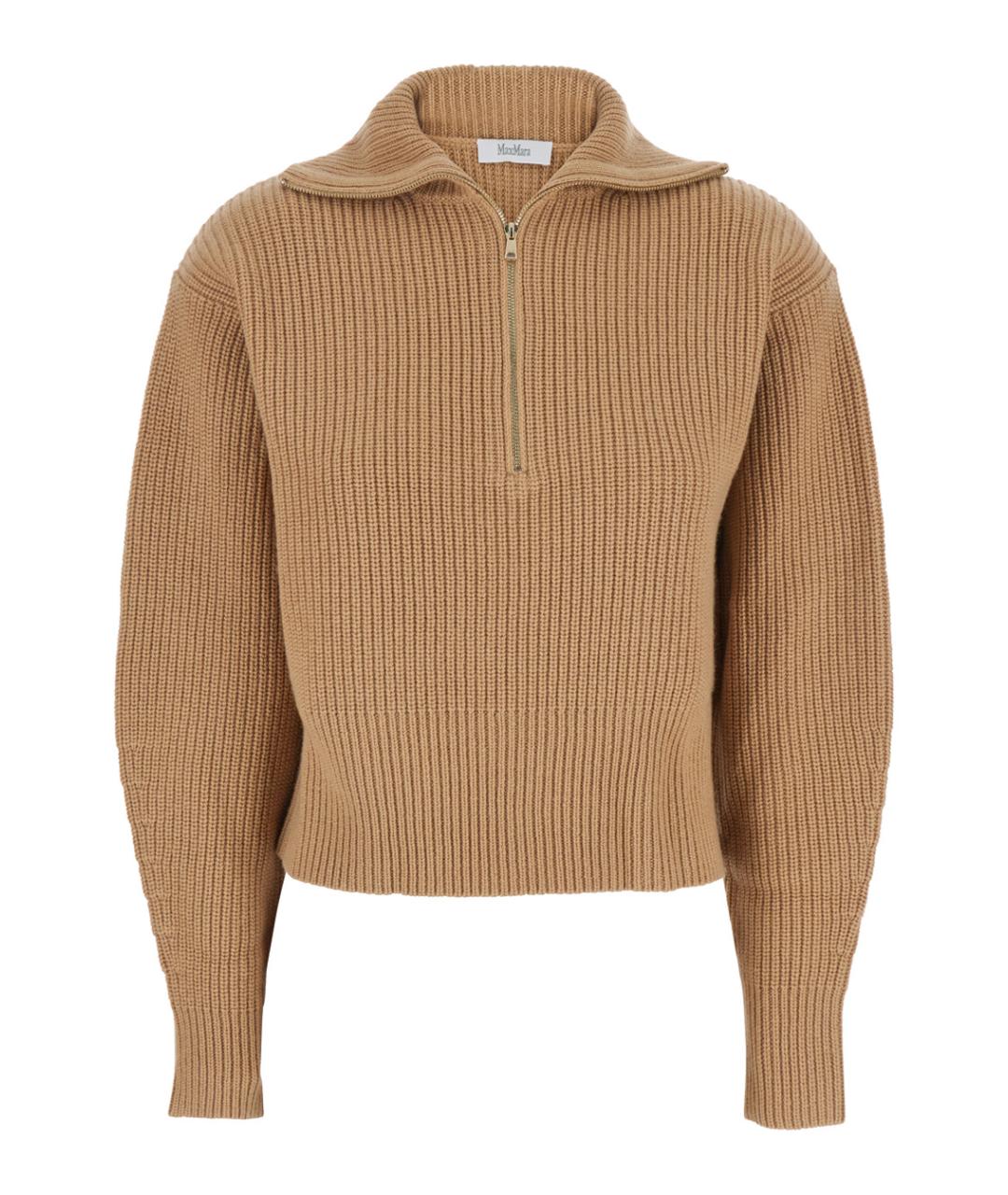 MAX MARA Бежевый шерстяной джемпер / свитер, фото 1