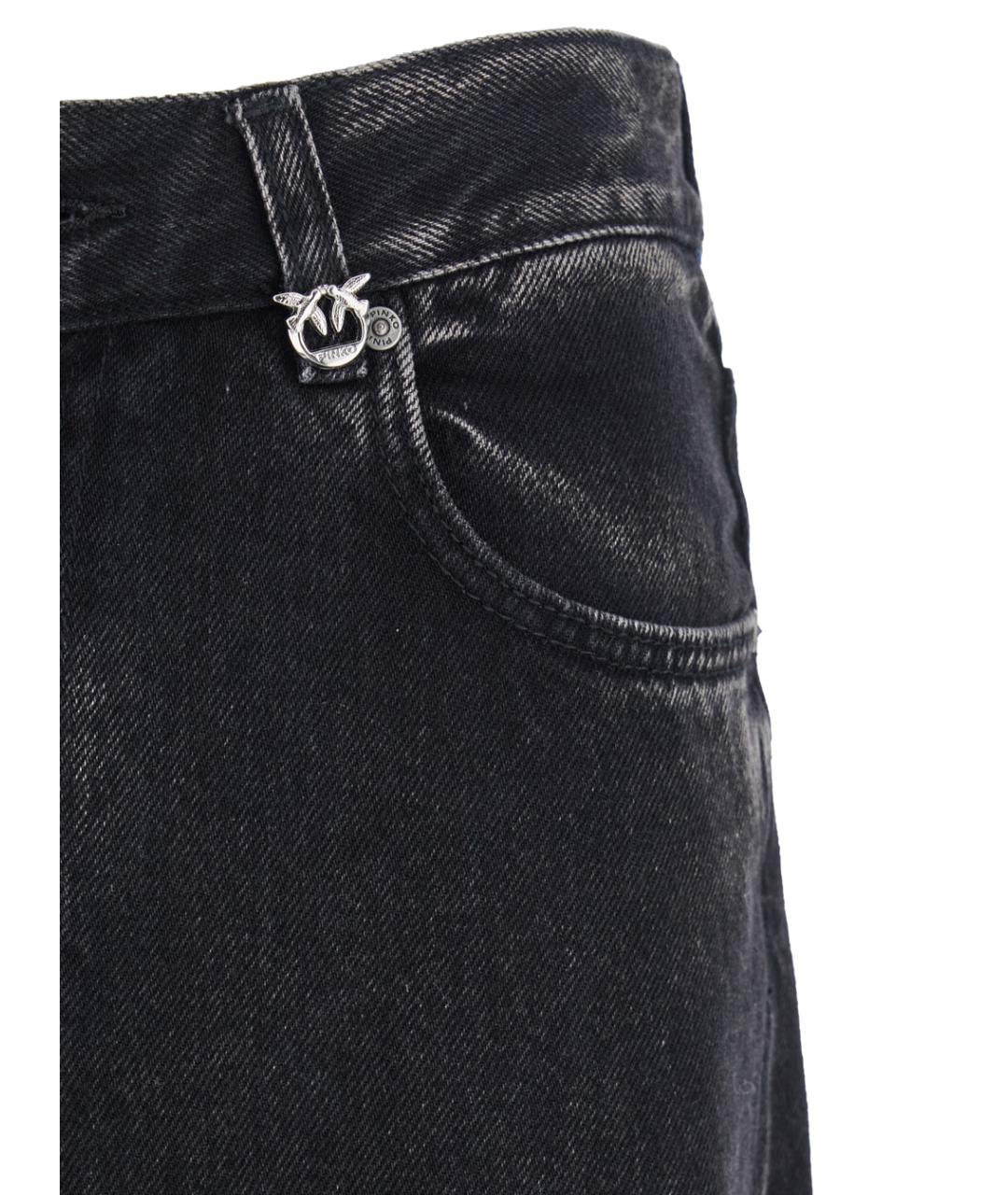 PINKO Черные хлопковые джинсы клеш, фото 3