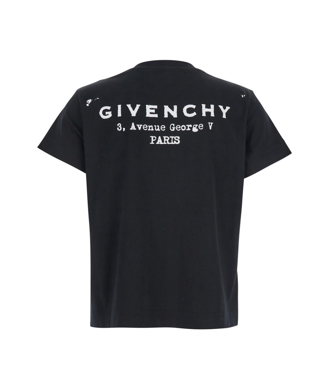 GIVENCHY Черная хлопковая футболка, фото 2