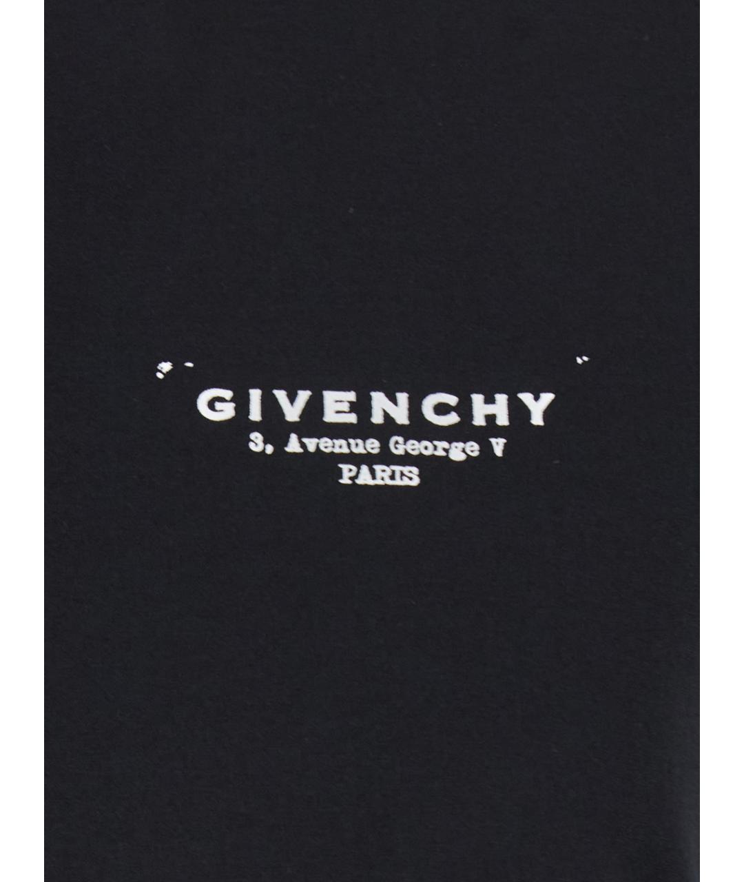 GIVENCHY Черная хлопковая футболка, фото 3