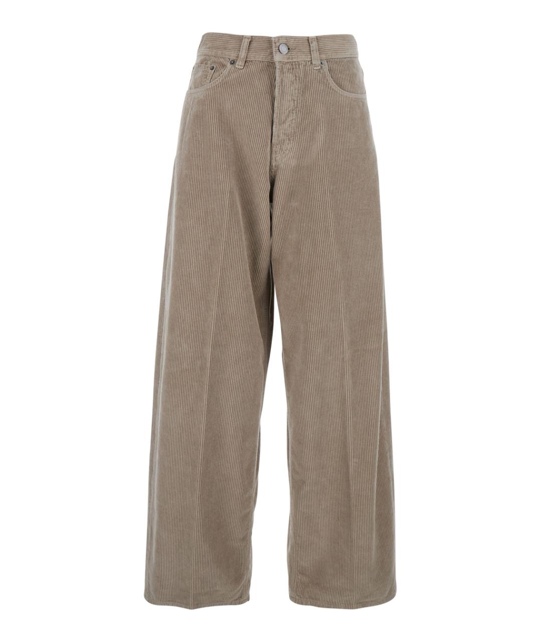 HAIKURE Бежевые хлопковые прямые джинсы, фото 1