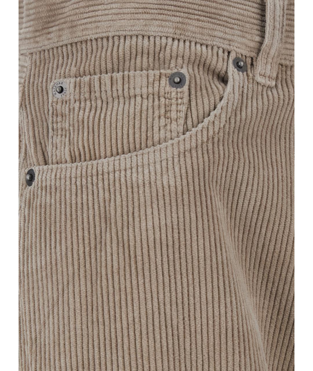 HAIKURE Бежевые хлопковые прямые джинсы, фото 3