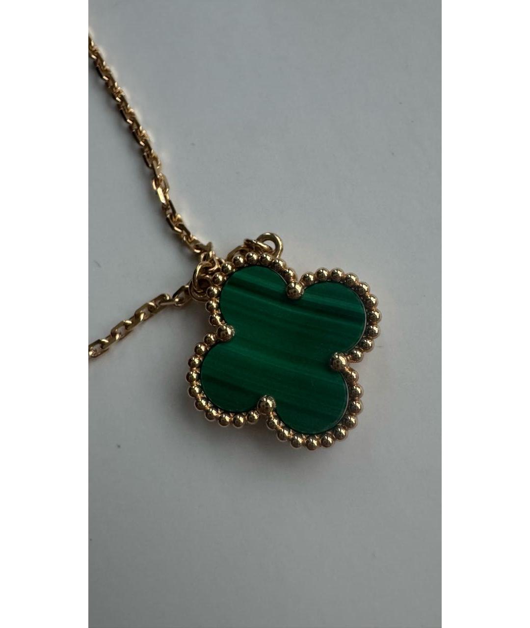 VAN CLEEF & ARPELS Зеленые колье из желтого золота, фото 3