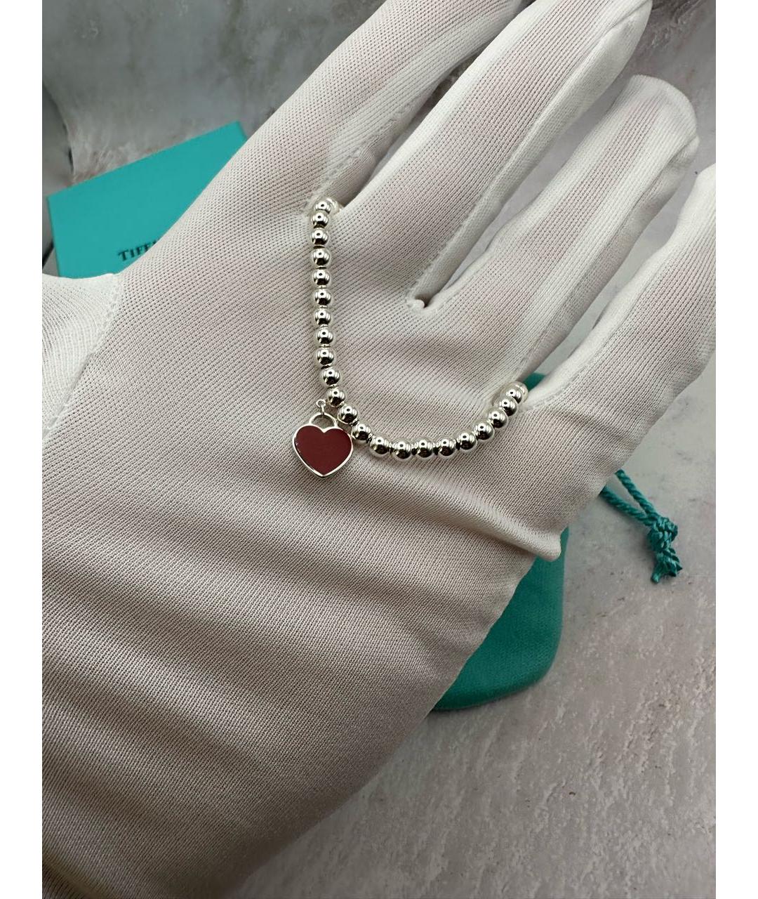 TIFFANY&CO Красный серебряный браслет, фото 3