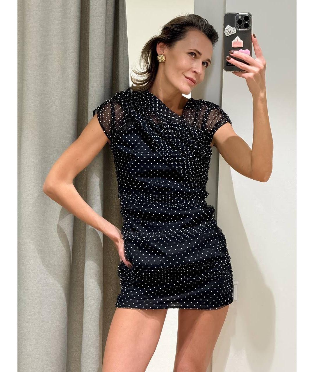 12 STOREEZ Черное хлопковое коктейльное платье, фото 4