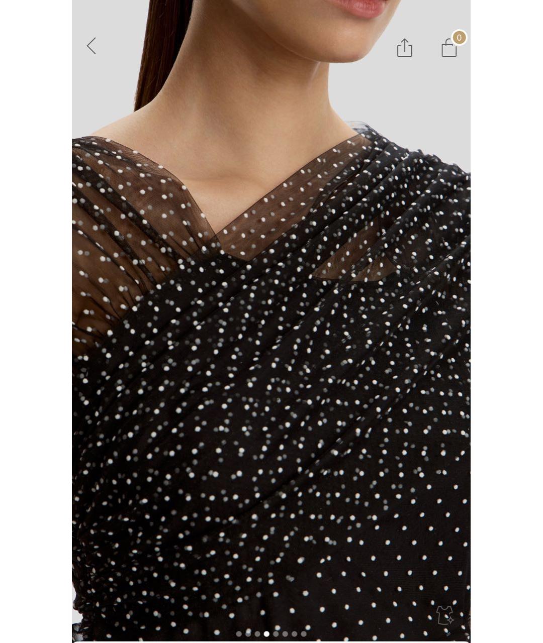 12 STOREEZ Черное хлопковое коктейльное платье, фото 3