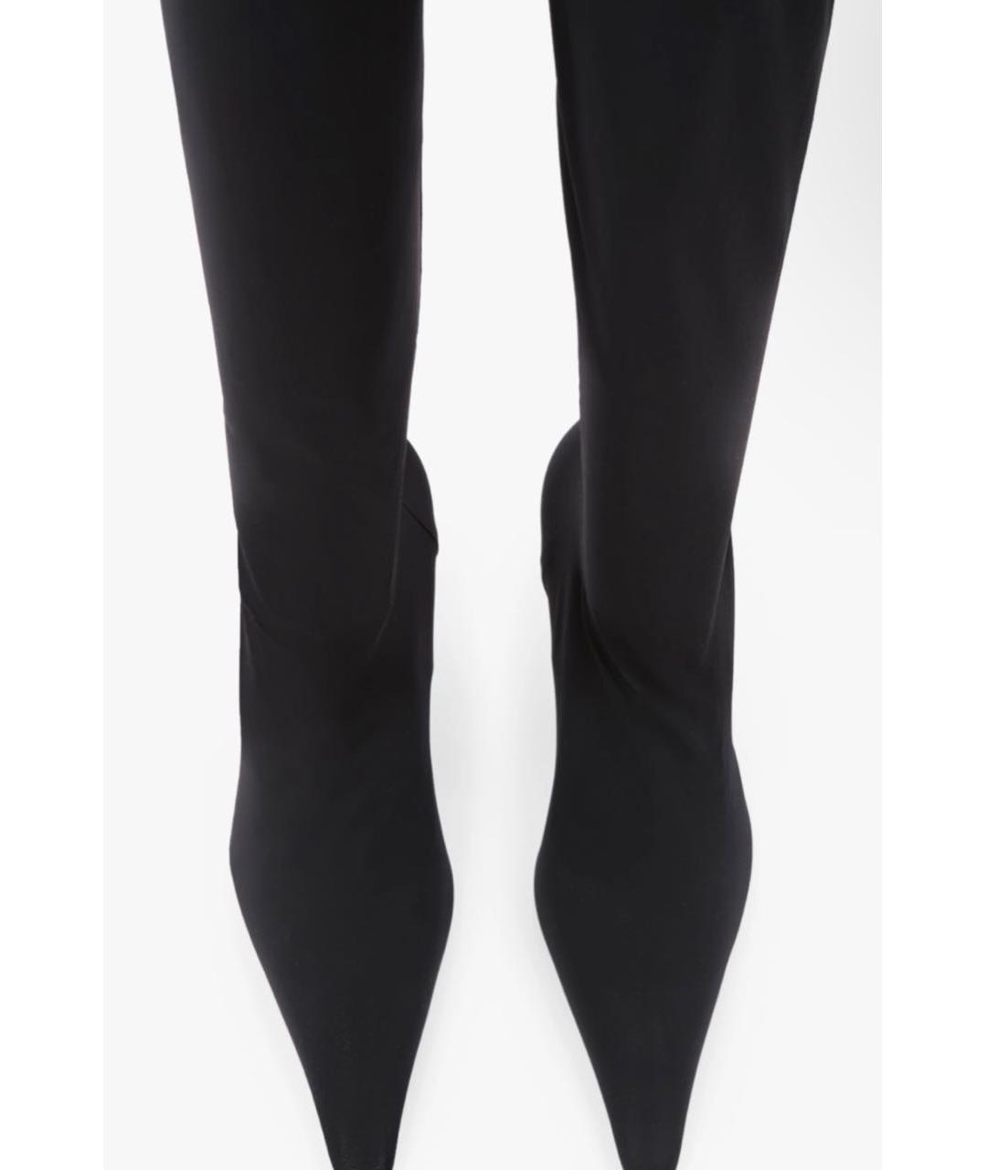 VICTORIA BECKHAM Черные кожаные ботфорты, фото 3