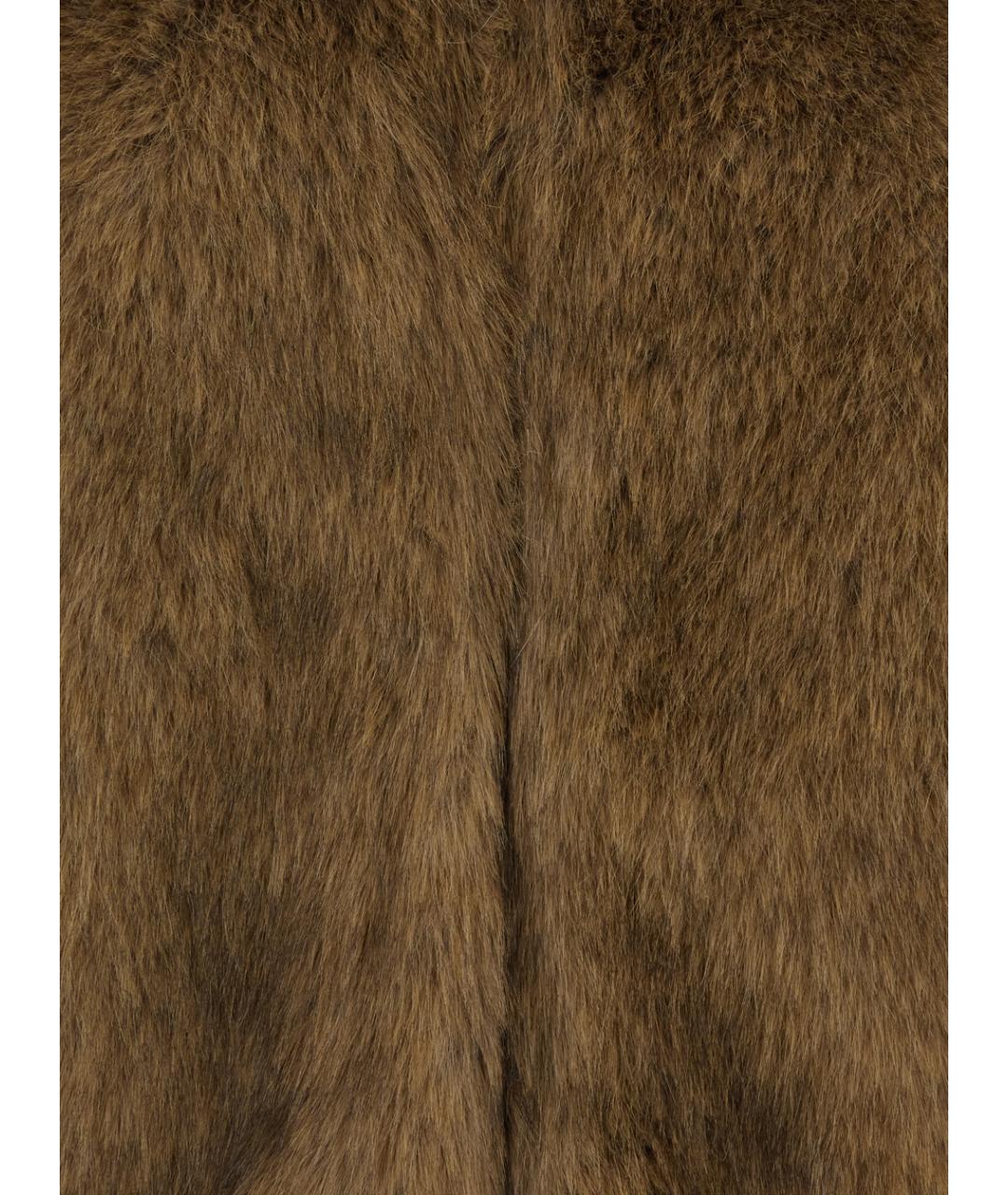 MSGM Бежевая полиэстеровая шуба, фото 3