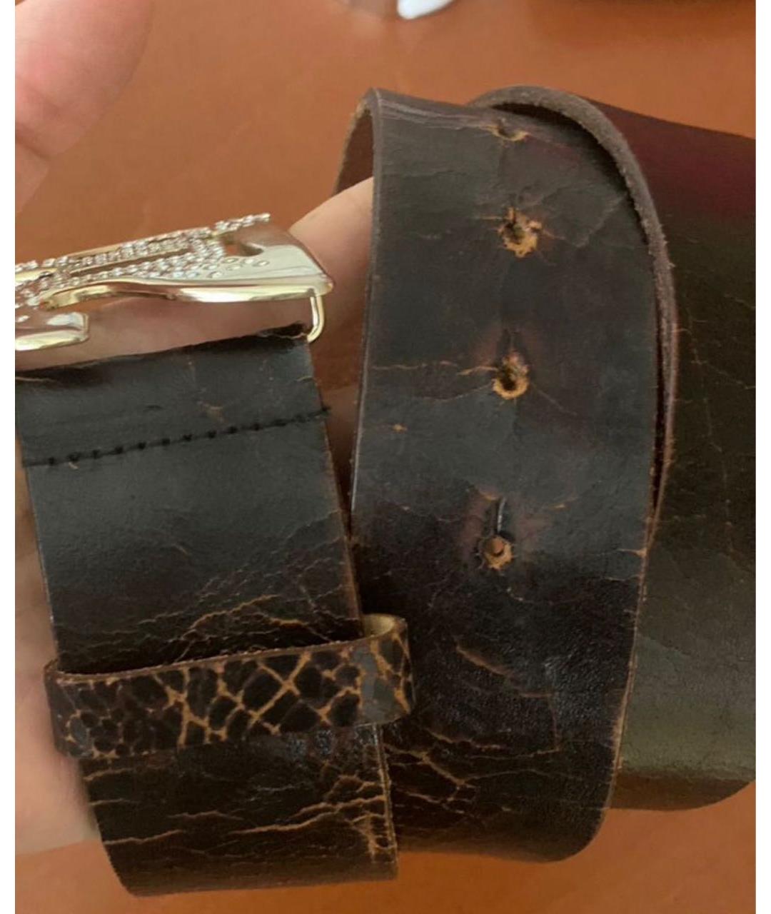 DOLCE&GABBANA Коричневый кожаный ремень, фото 2