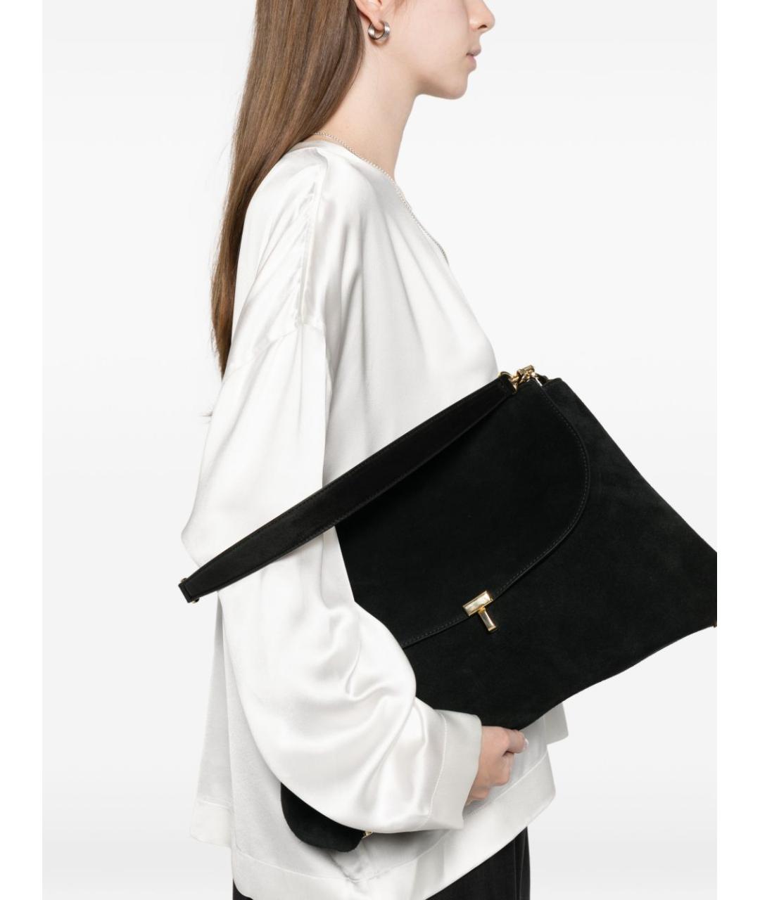 TOTEME Черная замшевая сумка через плечо, фото 3