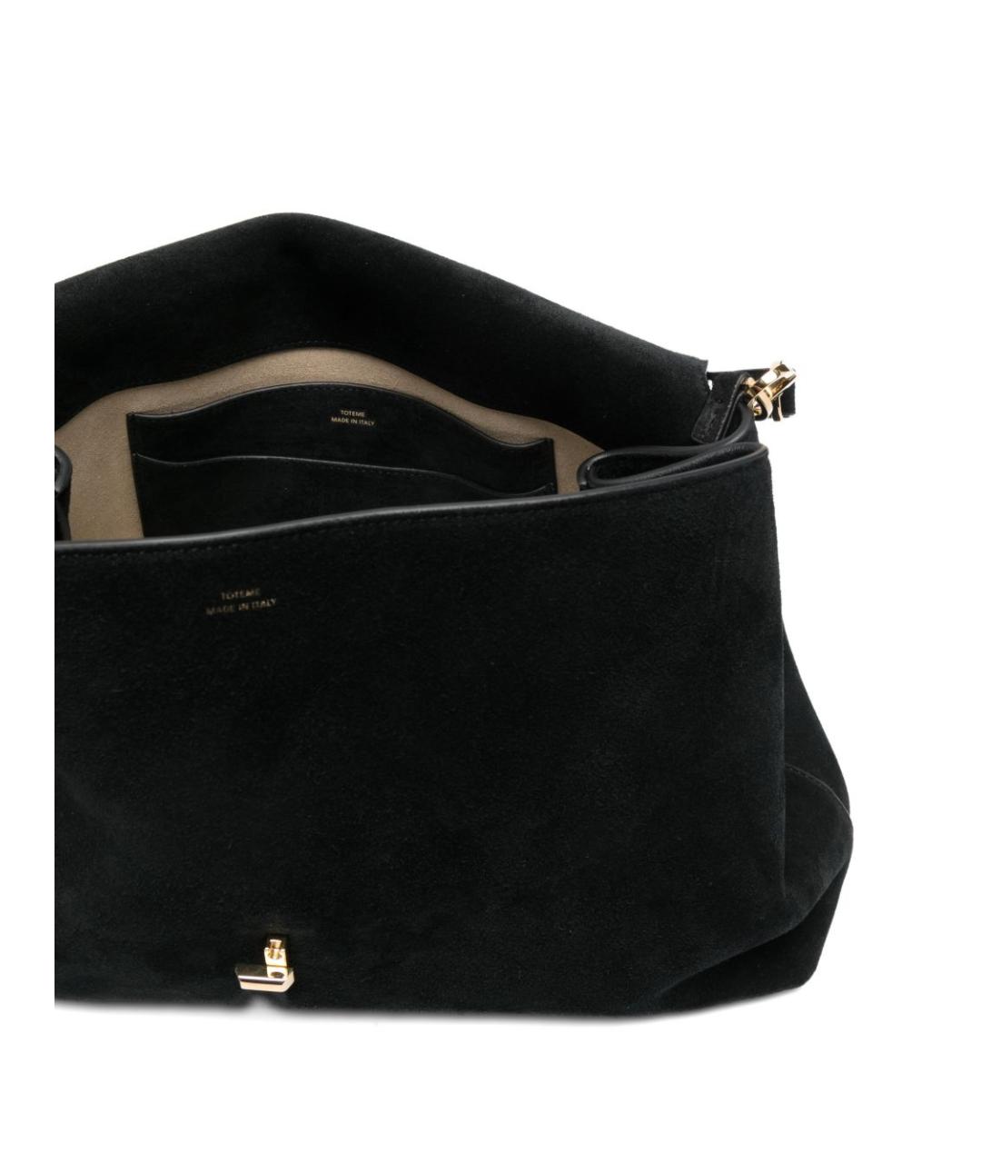 TOTEME Черная замшевая сумка через плечо, фото 2