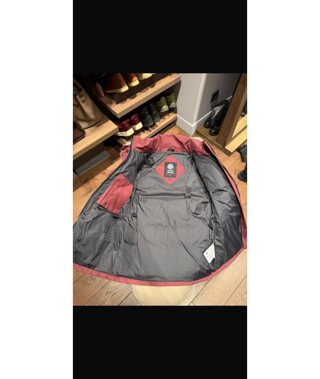 CANADA GOOSE Бордовая полиэстеровая парка, фото 2