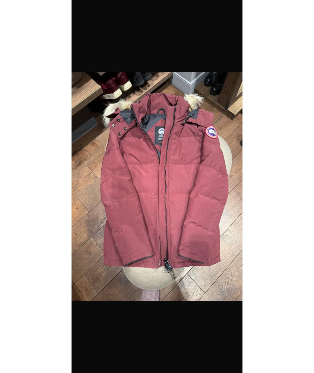 CANADA GOOSE Бордовая полиэстеровая парка, фото 4