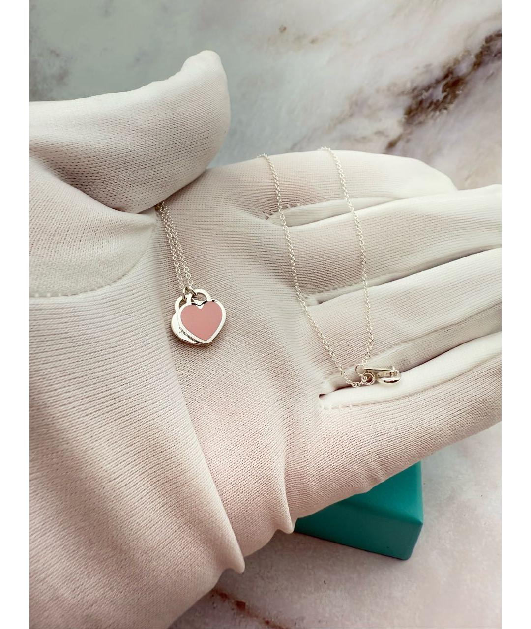 TIFFANY&CO Розовая серебряная подвеска, фото 4
