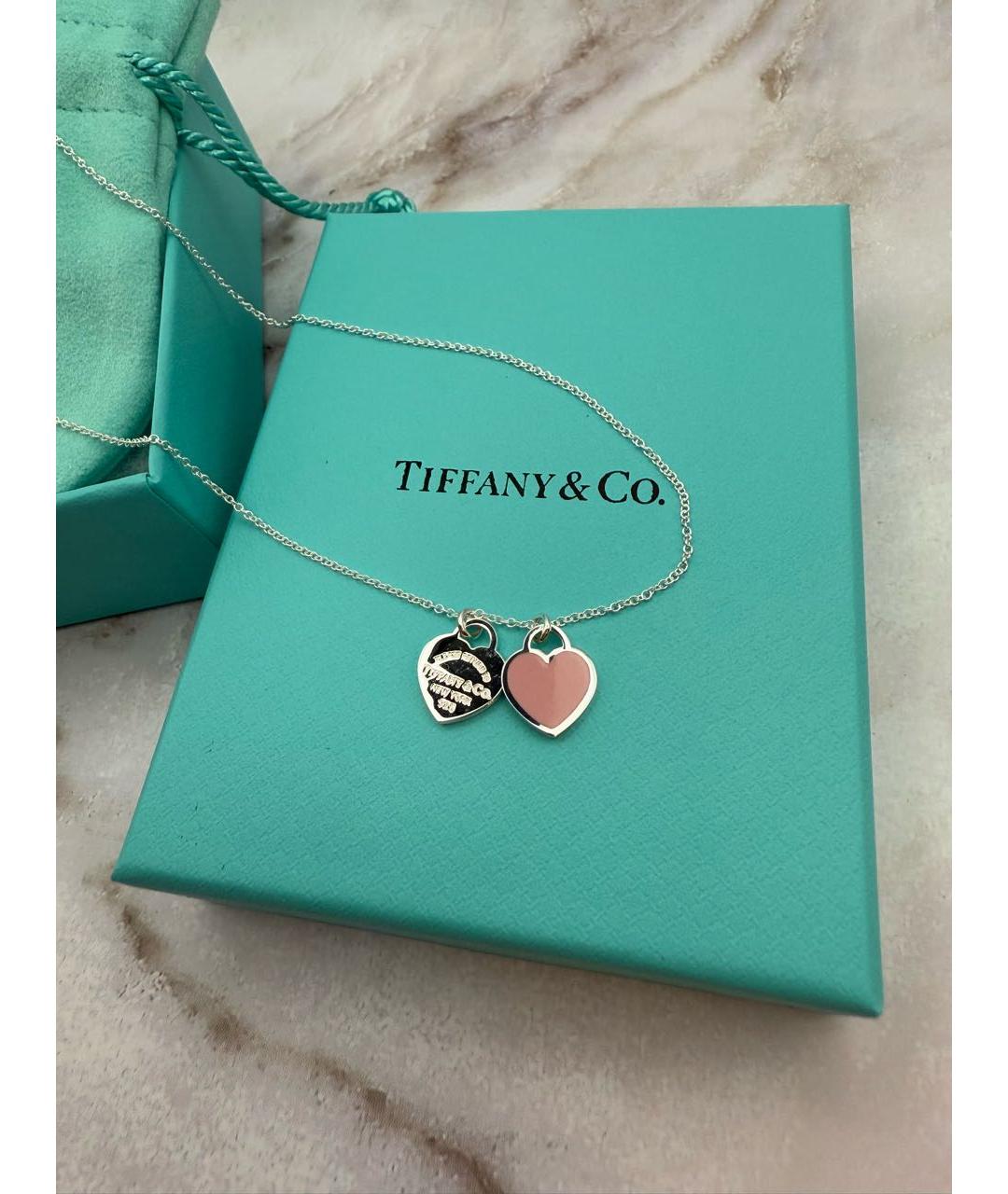 TIFFANY&CO Розовая серебряная подвеска, фото 3