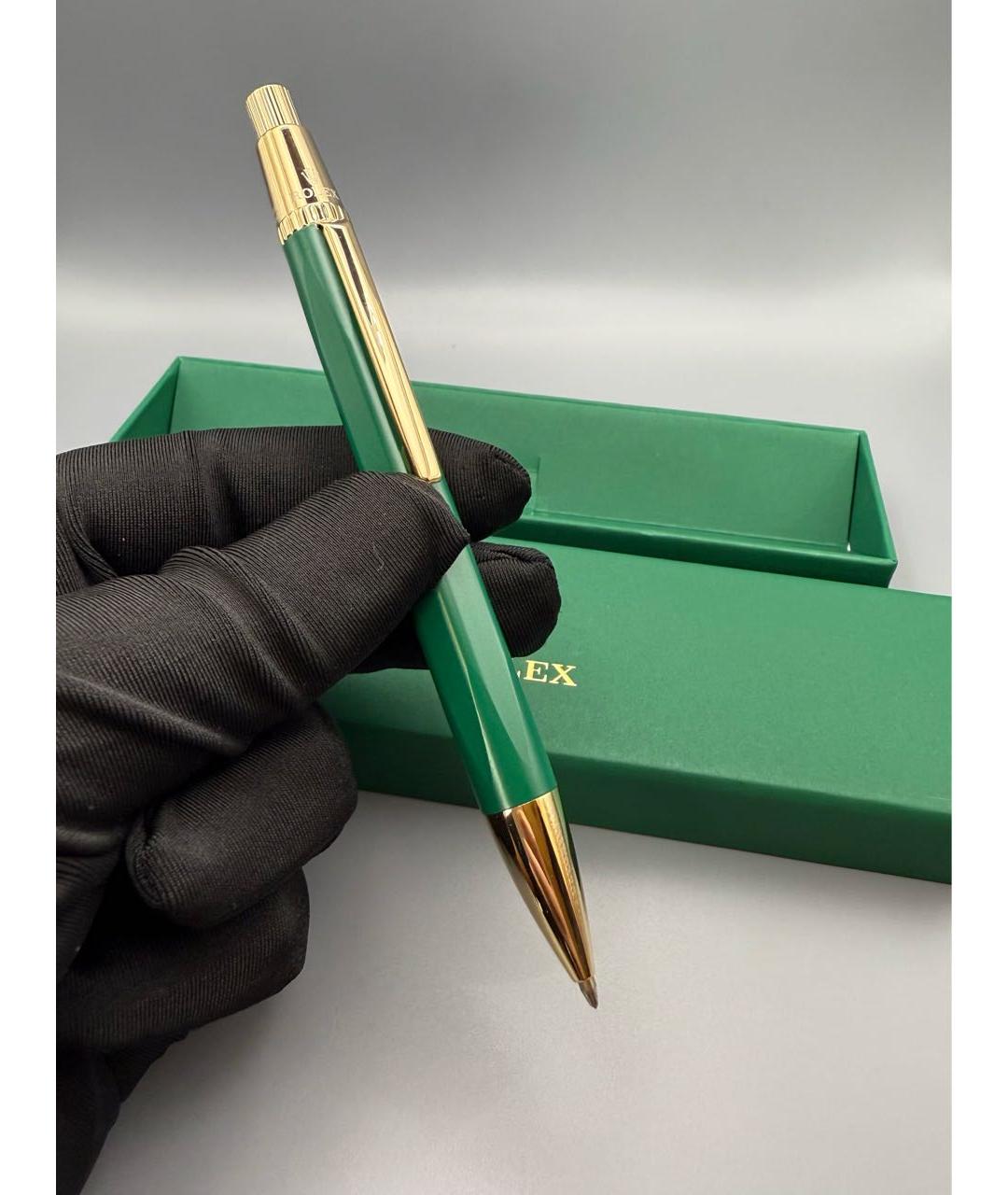 ROLEX Зеленая пластиковая шариковая ручка, фото 3