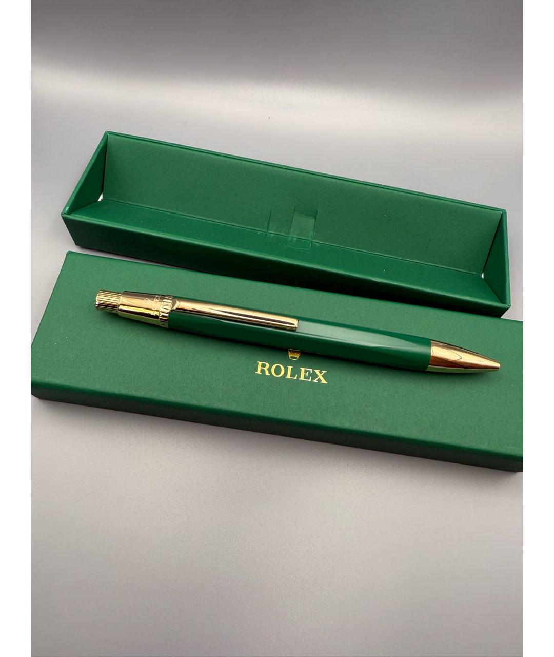 ROLEX Зеленая пластиковая шариковая ручка, фото 9