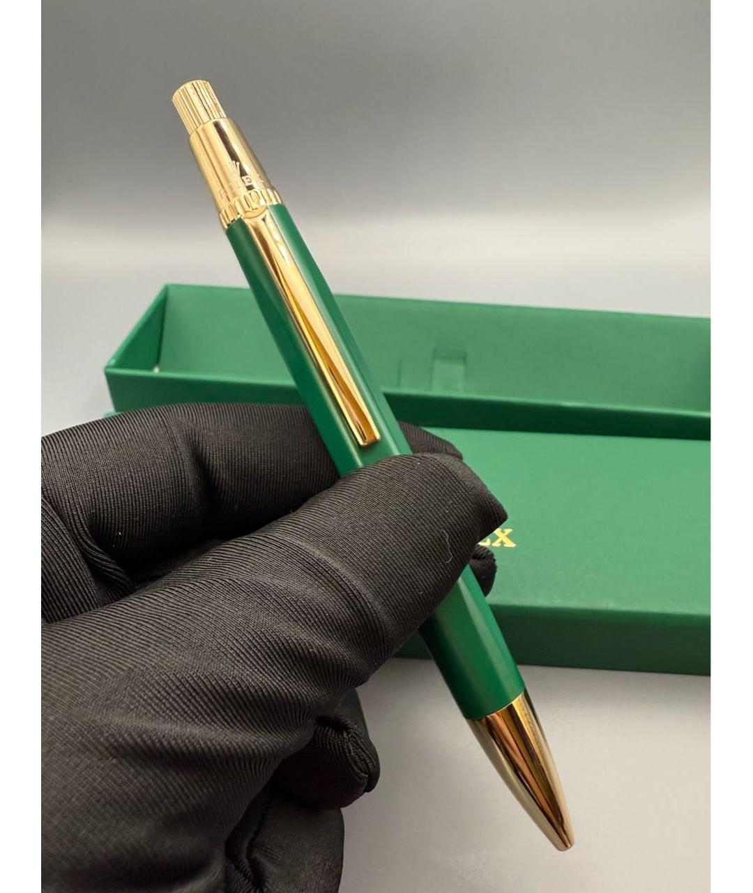 ROLEX Зеленая пластиковая шариковая ручка, фото 4