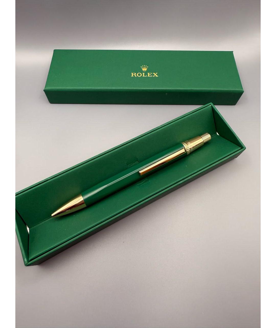 ROLEX Зеленая пластиковая шариковая ручка, фото 8