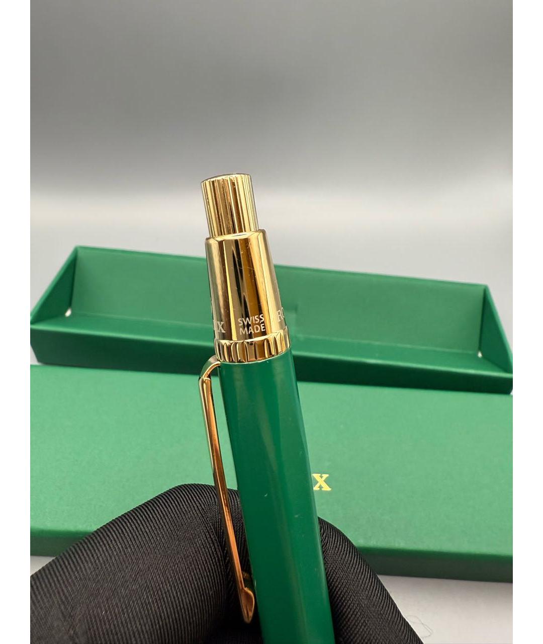 ROLEX Зеленая пластиковая шариковая ручка, фото 6