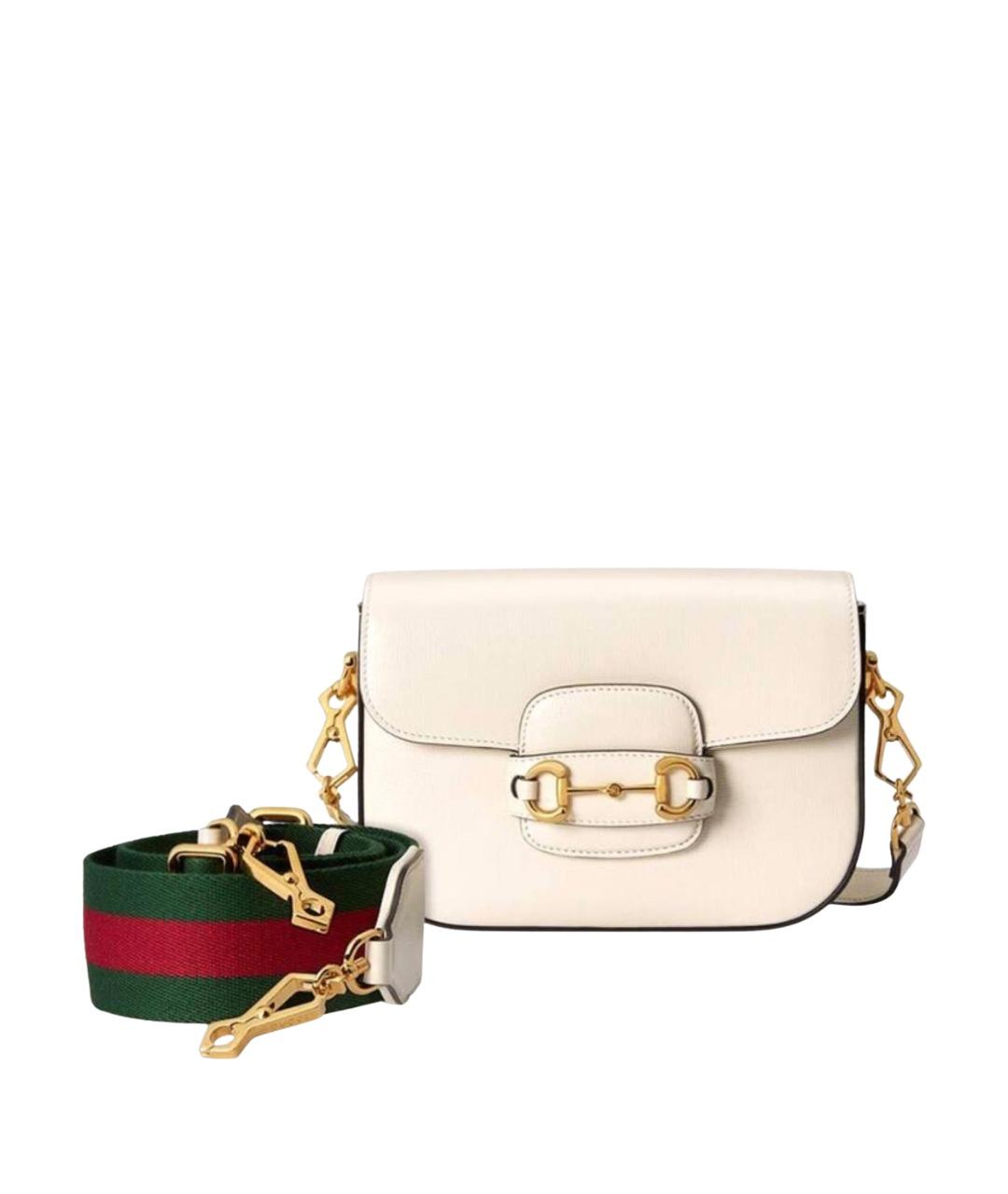 GUCCI Бежевая кожаная сумка через плечо, фото 1