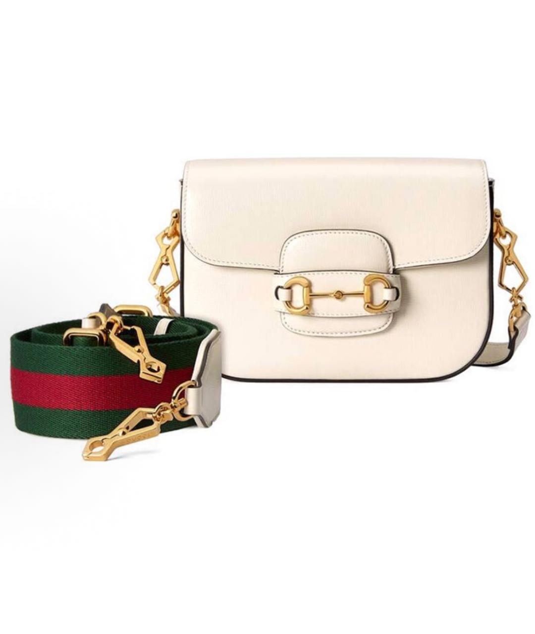 GUCCI Бежевая кожаная сумка через плечо, фото 7