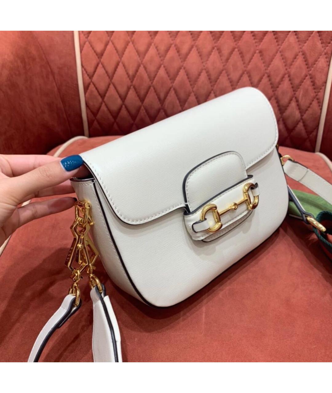 GUCCI Бежевая кожаная сумка через плечо, фото 3