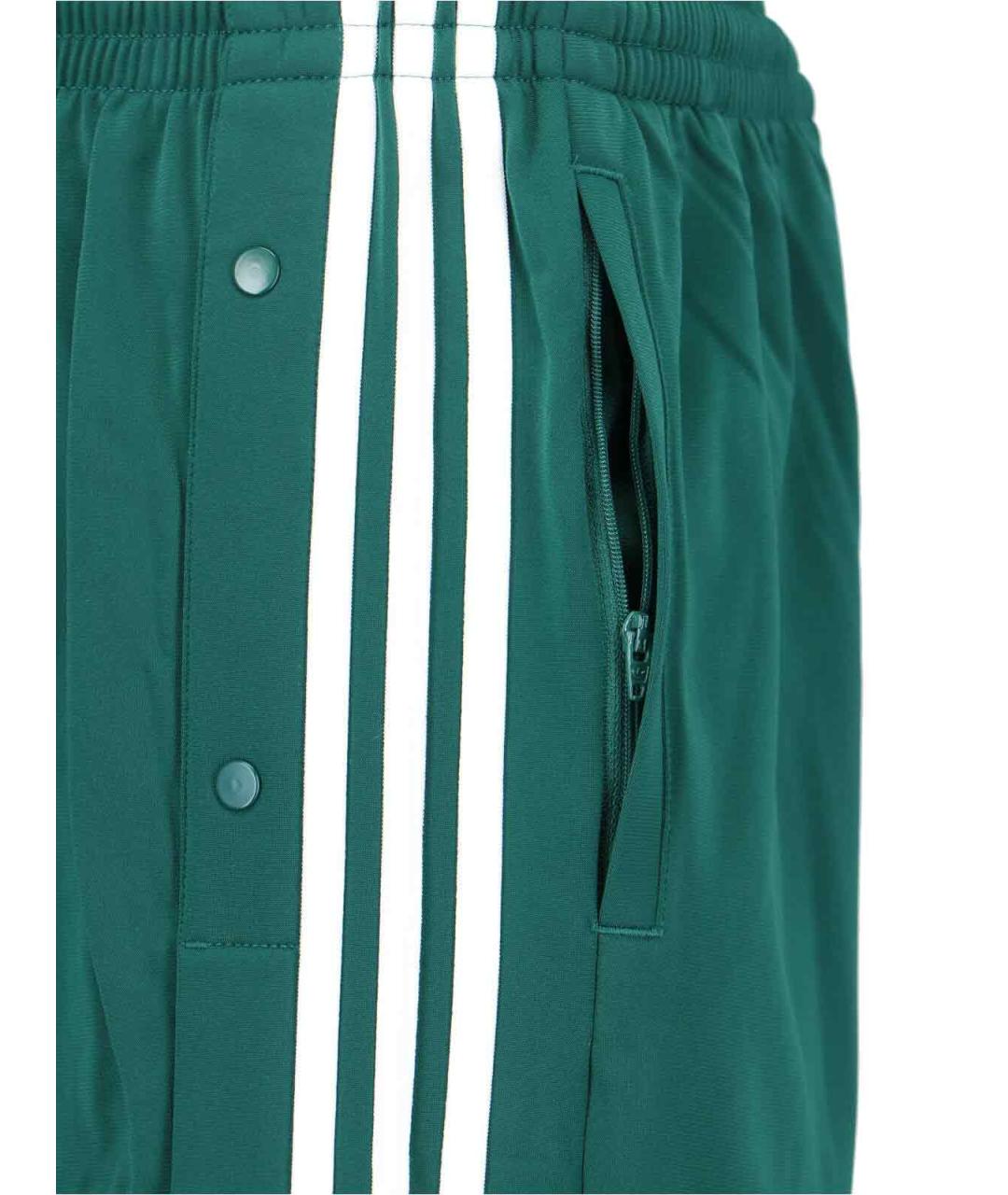 ADIDAS Зеленые полиэстеровые повседневные брюки, фото 4
