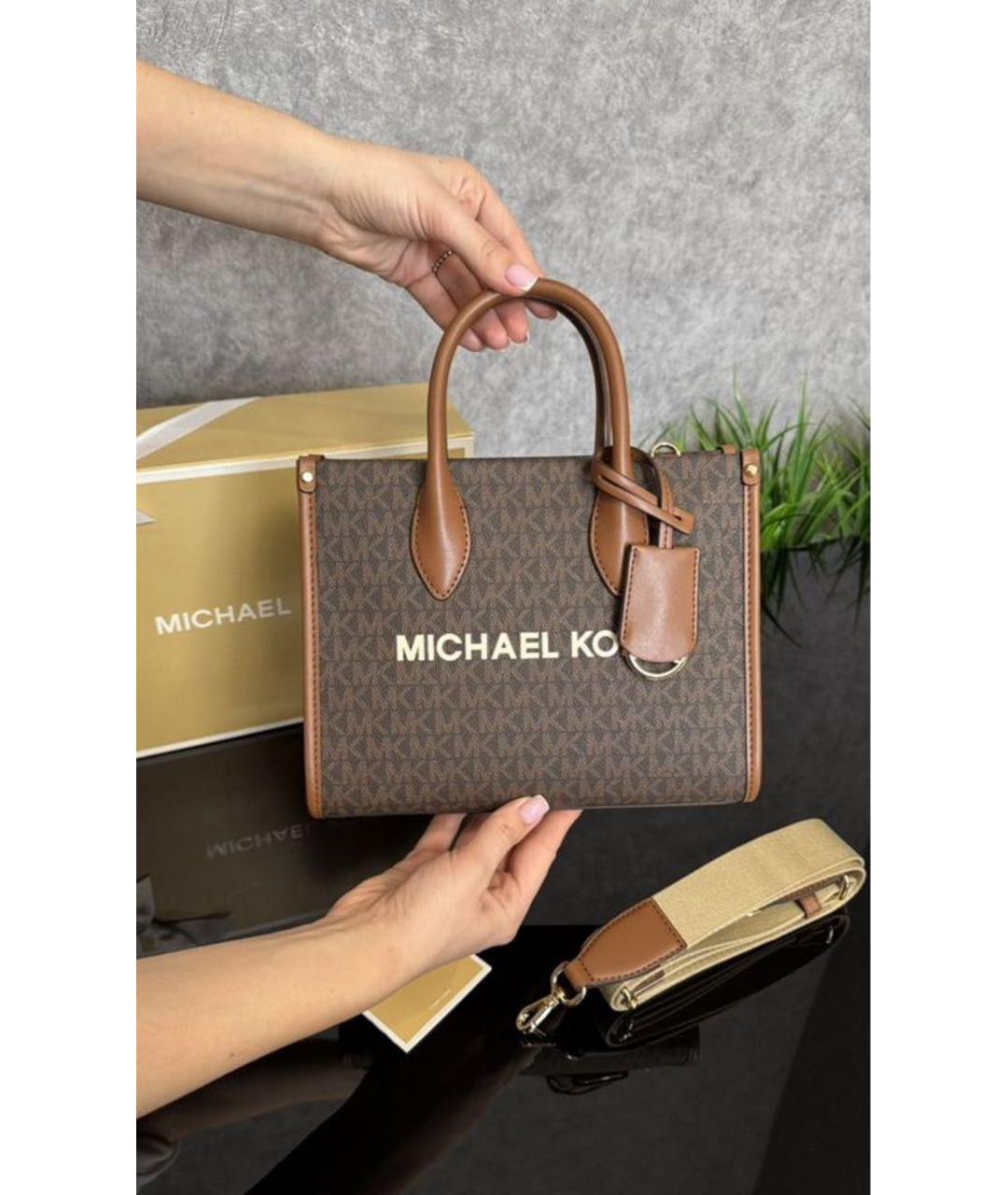 MICHAEL KORS Коричневая сумка с короткими ручками, фото 5